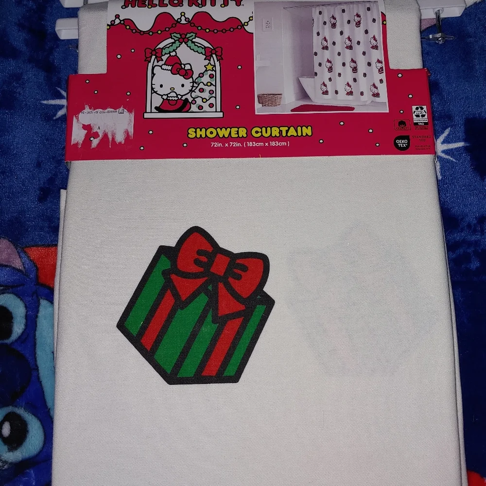 Hello Kitty christmas shower curtain